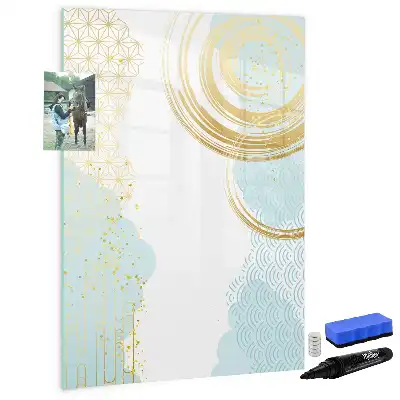 Magnetic erase board decorative abstraction design