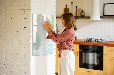 Magnetic erase board decorative abstraction design