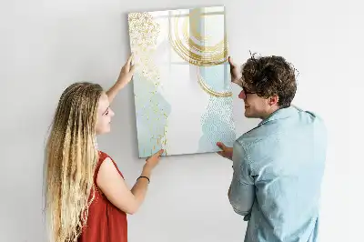 Magnetic erase board decorative abstraction design
