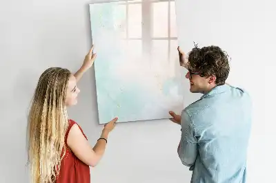 Magnetic writing board in a pastel abstraction design