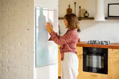 Magnetic writing board in a pastel abstraction design