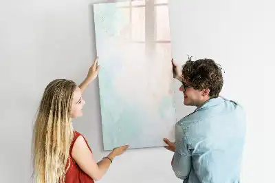 Magnetic writing board in a pastel abstraction design