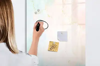 Magnetic writing board in a pastel abstraction design