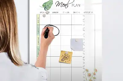 Magnetic erase board for meal planning