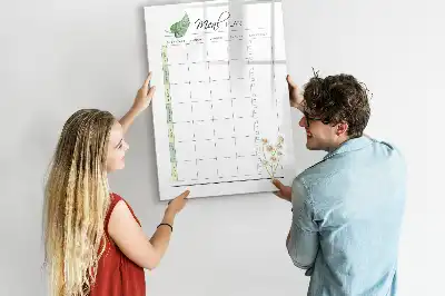 Magnetic erase board for meal planning