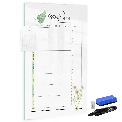 Magnetic erase board for meal planning