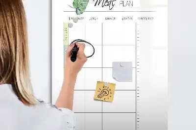 Magnetic erase board for meal planning