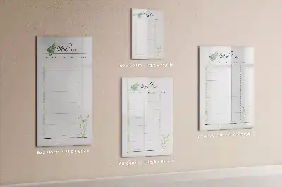 Magnetic erase board for meal planning