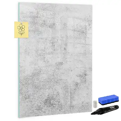 Magnetic writing board concrete wall mount