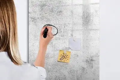 Magnetic writing board concrete wall mount
