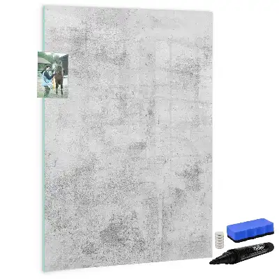 Magnetic writing board concrete wall mount