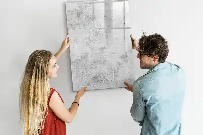 Magnetic writing board concrete wall mount