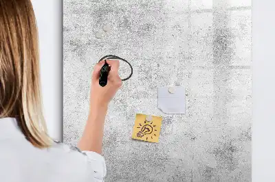 Magnetic writing board concrete wall mount