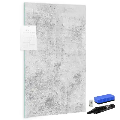 Magnetic writing board concrete wall mount