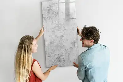 Magnetic writing board concrete wall mount