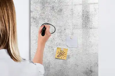 Magnetic writing board concrete wall mount