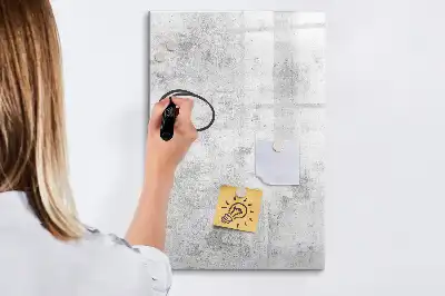 Magnetic writing board concrete wall mount