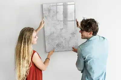 Magnetic writing board concrete wall mount