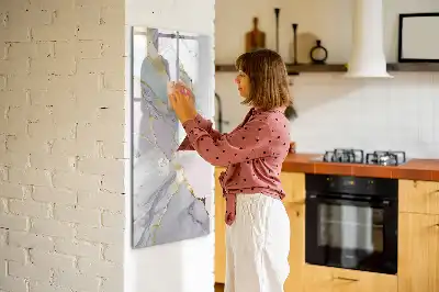Magnetic erase board decorative marble design