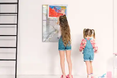 Magnetic erase board decorative marble design