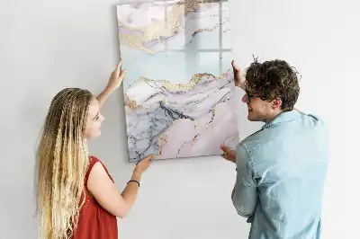 Magnetic writing board marble finish
