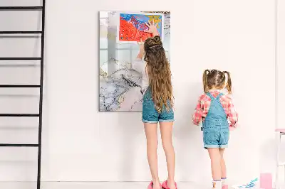 Magnetic writing board Marble