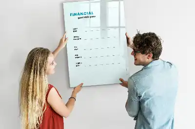 Financial planner with magnetic erase board