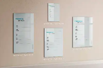 Financial planner with magnetic erase board
