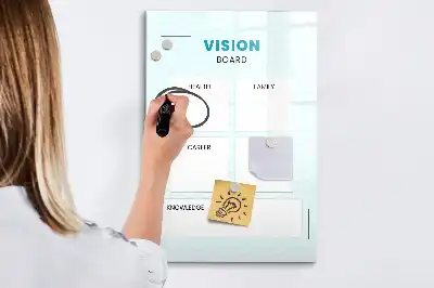 Health planner with magnetic writing board