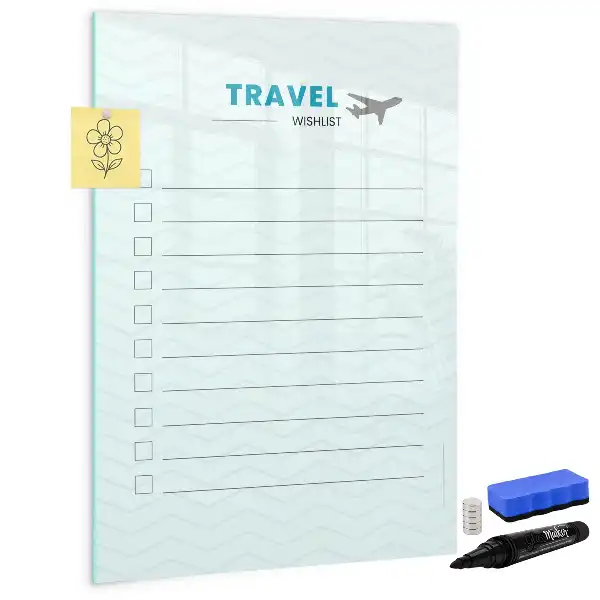 Magnetic erase board travel planner
