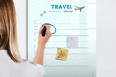 Magnetic erase board travel planner