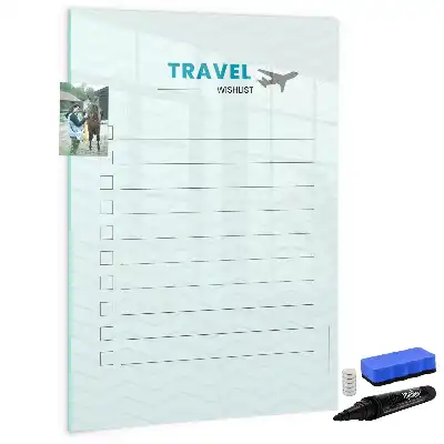Magnetic erase board travel planner