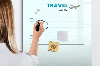 Magnetic erase board travel planner