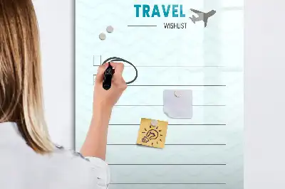 Magnetic erase board travel planner