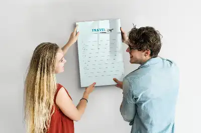 Magnetic erase board travel planner
