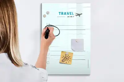 Magnetic erase board travel planner
