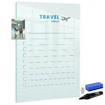 Magnetic erase board travel planner