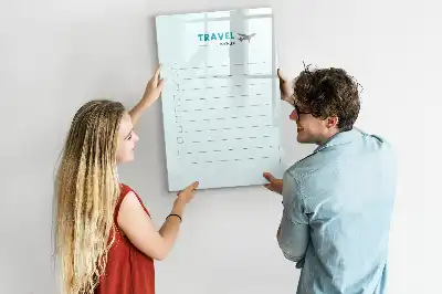 Magnetic erase board travel planner