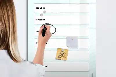 Magnetic weekly planner writing board