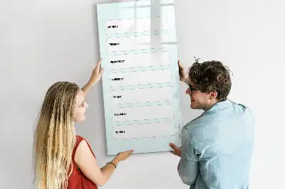 Magnetic weekly planner writing board
