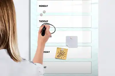 Magnetic weekly planner writing board