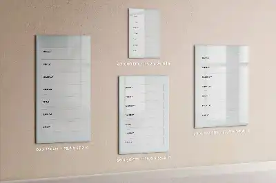 Magnetic weekly planner writing board