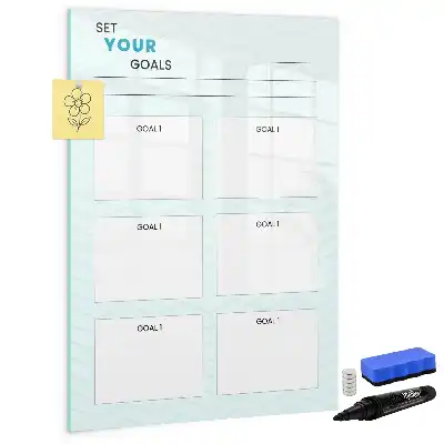 Goal planner magnetic erase board