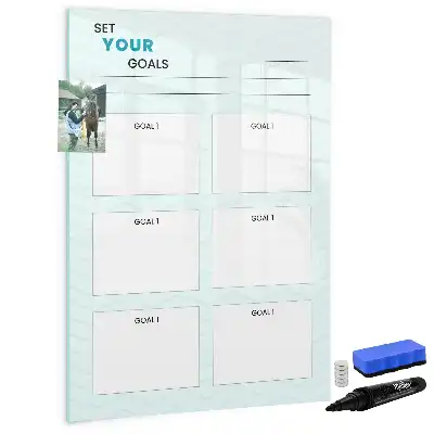 Goal planner magnetic erase board