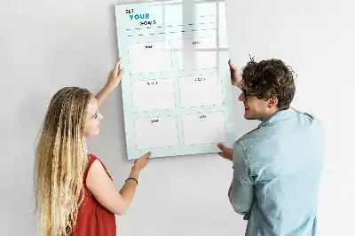 Goal planner magnetic erase board