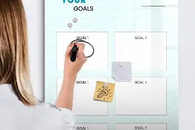 Goal planner magnetic erase board