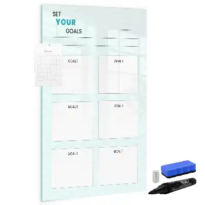 Goal planner magnetic erase board