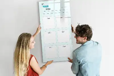 Goal planner magnetic erase board