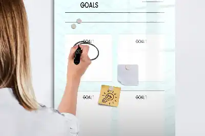 Goal planner magnetic erase board