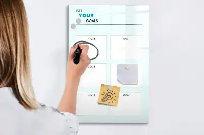 Goal planner magnetic erase board